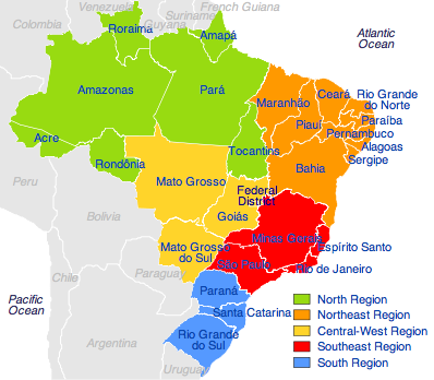 Brazil by Regions